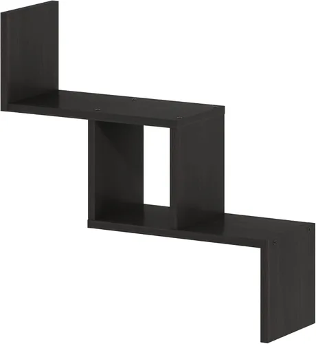 Miniatura 5 de Furinno Rossi Estante de Pared Flotante en Forma de Escalera, Espresso