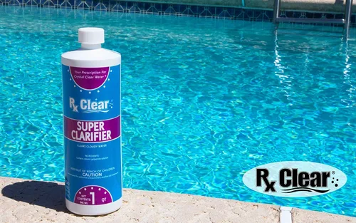 Miniatura 3 de Rx Clear Clarificador súper fuerte Limpia el agua turbia para piscinas y spas sobre el suelo o en el suelo Botellas de 1 cuarto de galón