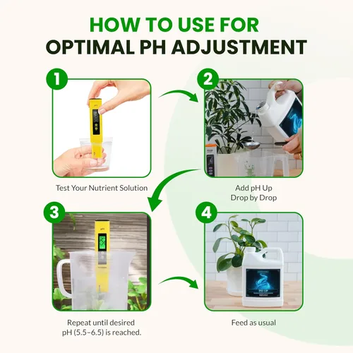 Miniatura 7 de Humboldts Secret pH para plantas Hidroponía y ajuste del pH del suelo Fórmula concentrada de hidróxido de potasio Aumenta los niveles