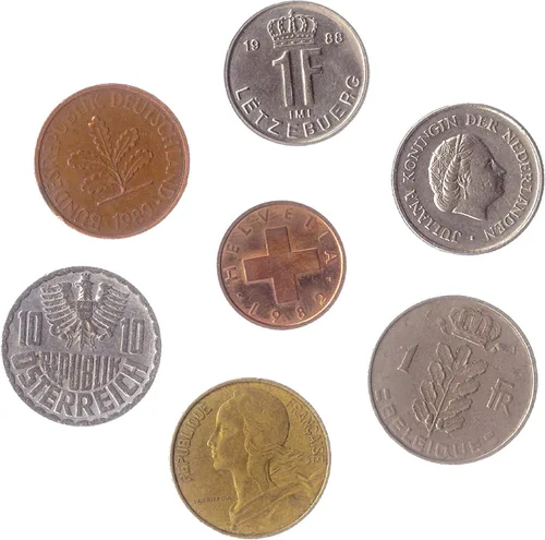 Miniatura 30 de LOTE de 28 Monedas Diferentes de la UE (Colección PRE-Euro) - Monedas Coleccionables, Monedas Antiguas para Álbum o Exhibición