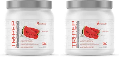 Metabolic Nutrition | TRIPEP - Aminoácido de cadena de rama de tres péptidos, polvo BCAA, suplemento pre intrapost-entrenamiento | Sandía, 14.11 oz