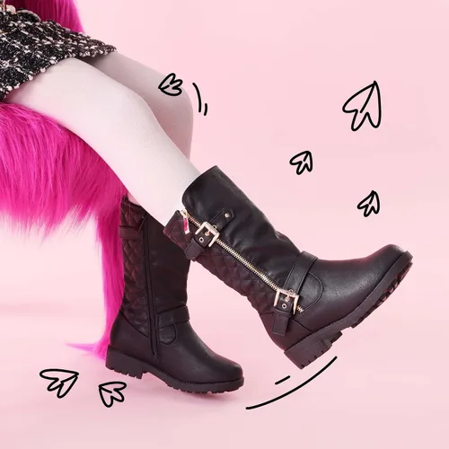 Miniatura 2 de DREAM PAIRS Girls Knee High Winter Motorcycle Riding Boots