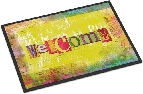 Caroline's Treasures SB3097JMAT Artsy - Tapete de bienvenida de 24 x 36 pulgadas, para interiores y exteriores, para entrada, antideslizante,