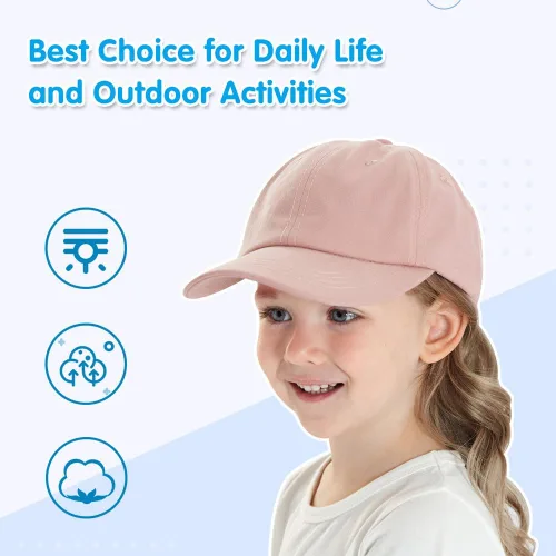 Miniatura 43 de Peecabe Gorra de béisbol para niños pequeños, unisex, de algodón, ajustable, para bebés, niños, gorra de béisbol para niñas de 1 a 5 años