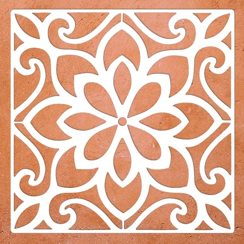 Plantillas grandes para azulejos de piso, 2 plantillas de pared mexicanas reutilizables de 12 x 12 pulgadas para pintar pisos, paredes, azulejos,