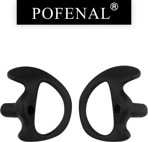 Miniatura 3 de Repuesto universal de silicona suave para Baofeng Motorola Kenwood Retevis Midland Auriculares de radios bidireccionales (negro, pequeño, 2 pares)