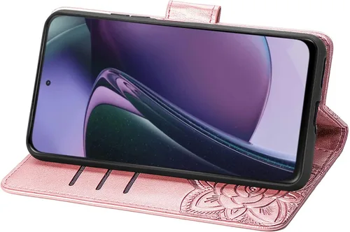 Miniatura 4 de GYHOYA Funda tipo cartera compatible con Moto G Stylus 5G 2023 para mujer, de piel, con función atril magnético y tarjetero, funda protectora