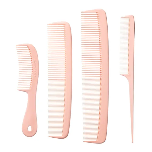 Miniatura 8 de Mars Wellness Juego de 4 peines profesionales negros – Fabricado en Estados Unidos – Peines de cola fina profesional, peine de peluquería – Grado