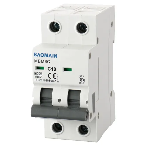 Miniatura 13 de Baomain Disyuntor miniatura DZ47-63 Break AC 230V/400V 1Amp 2 Polo Montaje en riel DIN (1 Amp.) Reliably protects AC home circuits from overloads