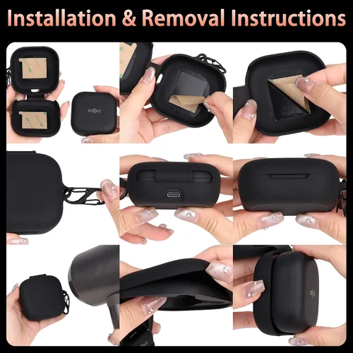 Miniatura 7 de Aenllosi Funda rígida para auriculares SHOKZ/AfterShokz OpenFit OpenFit con Bluetooth inalámbricos, con cubierta de silicona antiarañazos de cuerpo