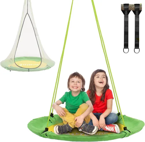 SkyBound Columpio de platillo para árbol con tienda de campaña, capacidad de peso de 600 libras, columpios de neumáticos impermeables para árboles