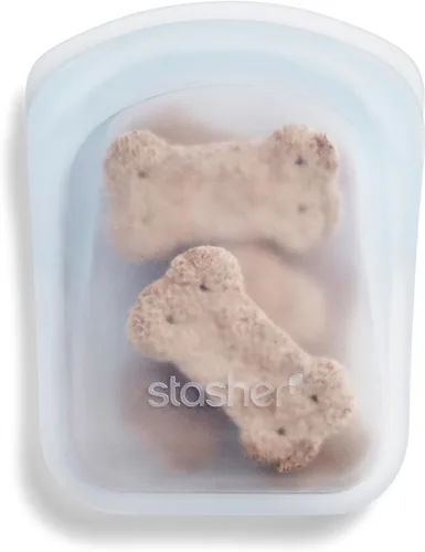 Miniatura 12 de Stasher Bolsa de almacenamiento reutilizable de silicona, bolsa de bolsillo, microondas, lavavajillas, horno, apta para congelador, Sous Vide