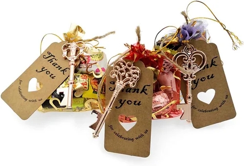 Miniatura 6 de ALIMITOPIA 50 piezas de abrebotellas con llave de esqueleto, despedida de soltera, boda, fiesta, recuerdo, regalo con etiqueta de acompañante y Tono