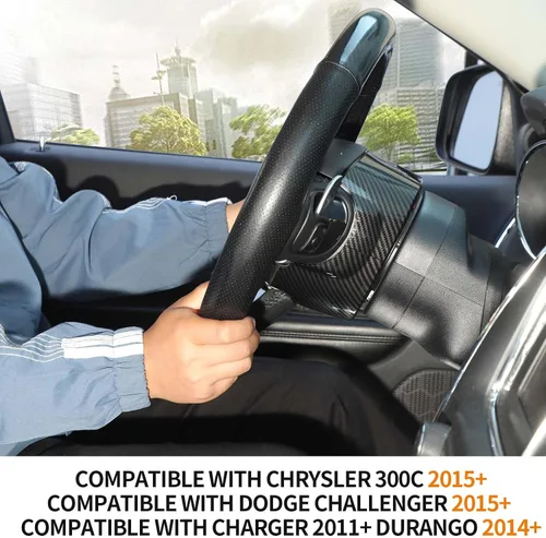 Miniatura 5 de RT-TCZ para Chrysler 300C 2015+ para Volante Challenger Recorte de salpicadero para Dodge Challenger 2015+ Cargador 2011+ Durango 2014+ Accesorios