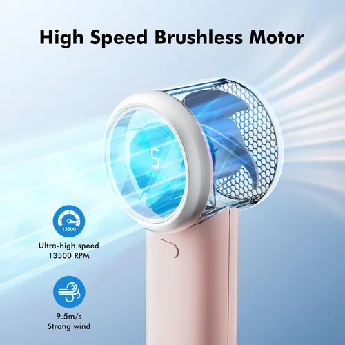 Miniatura 5 de WHATOOK Ventilador turbo portátil de mano, mini ventilador personal de 5 velocidades con batería recargable de 4000 mAh, ventilador de bolsillo