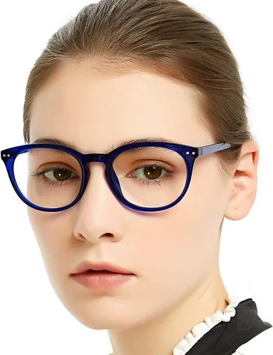 Miniatura 12 de MARE AZZURO Gafas de Lectura Redondas de Gran Tamaño para Mujer, Diseño de Lector 1.00 1.25 1.50 1.75 2.00 2.25 2.50 2.75 3.00 3.50 (Azul, 2.25)