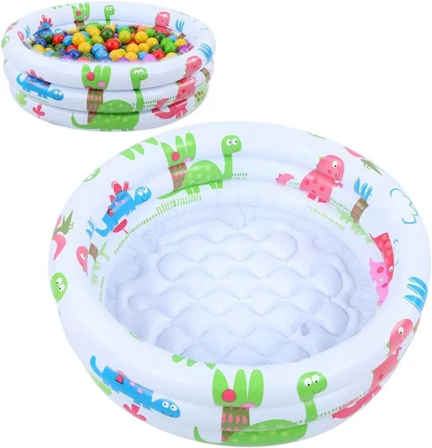 Miniatura 7 de Asixxsix Piscina inflable para bebés, redonda de 23.6 pulgadas, parte inferior acolchada suave, inflado rápido, multiusos para niños, niños pequeños