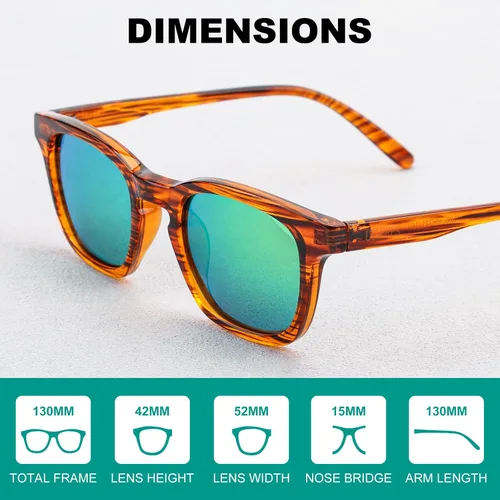 Miniatura 4 de Lentes de sol para niños, lentes de sol polarizados retro de los años 80 para niños y niñas, A Strip Demi, talla única