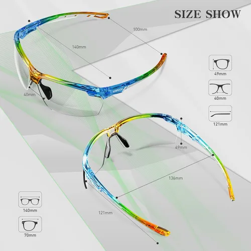 Miniatura 5 de KAPVOE Photochromic Sports Sunglasses for Men Women Cycling Sunglasses UV400 Protection MTB BMX Running Riding Bike K87 07