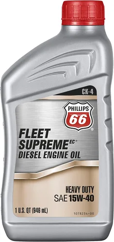 1078291 Aceite de motor diesel (Fleet Supreme EC- API CK-4 15W40-1 Quart), 32 onzas líquidas, 1 paquete