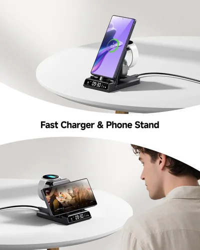 Miniatura 8 de Estación de Carga Rápida USB C de 25W para Samsung, SwanScout 701S, Soporte de Carga Plegable 3 en 1 para Galaxy S25/S24/Z Flip 7/Fold