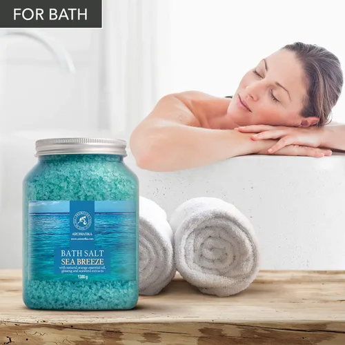 Miniatura 6 de Sal marina de baño de 46 onzas, sal de brisa marina, sales marinas naturales de baño, lo mejor para un buen sueño, relajante, calmante, cuidado