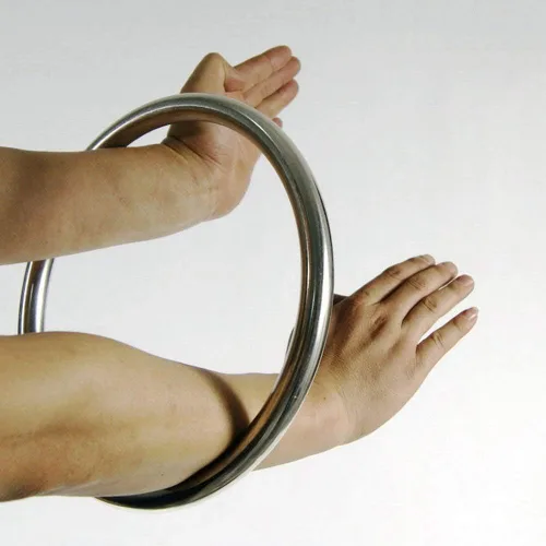 Anillo de acero inoxidable Wing Chun YeWen Sau Sticky entrenamiento manual de fuerza Tsun Siu Lum Kung Fu