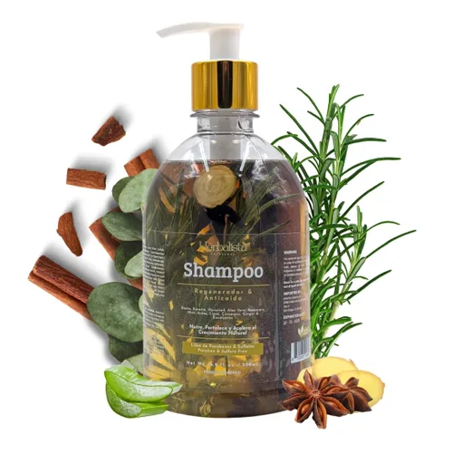 HERBALISTA Viral New Herbal Shampoo 16.9 fl oz (16.9 fl oz) – Con romero real, canela, anís, clavo, aloe, jengibre y eucalipto – Fortalece,