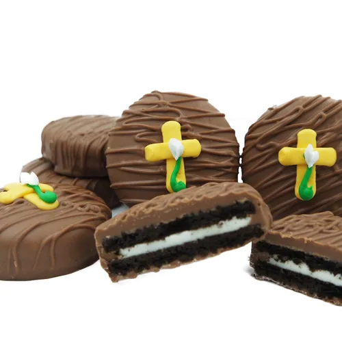 Miniatura 29 de Galletas de la marca Philadelphia Candies cubiertos por ambos lados de chocolate negro y con leche, y crema de cacahuete de la marca Nutter Butter