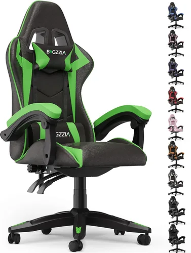 Miniatura 9 de Silla de juegos Bigzzia, silla de juego de computadora con soporte lumbar, sillas de videojuegos cómodas para adultos y niños, silla de jugador