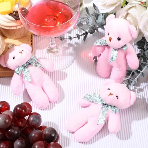 Miniatura 7 de Wettarn 30 juegos de mini osos para baby shower, osos pequeños de peluche a granel de 4.72 pulgadas, juguetes pequeños con etiquetas