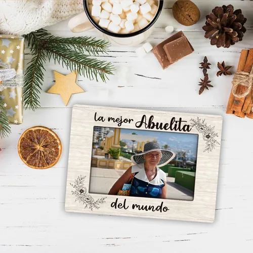 Miniatura 6 de Marco de fotos de 4 x 6 pulgadas, La Mejor Abuelita Del Mundo, regalos para la mejor abuela española, abuela, abuela, marcos de fotos