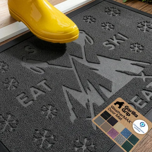 Miniatura 16 de Gorilla Grip - Tapete WeatherMax todoterreno 100% impermeable, caucho natural, resistente a manchas y decoloración, perfil bajo, interior y Grafito