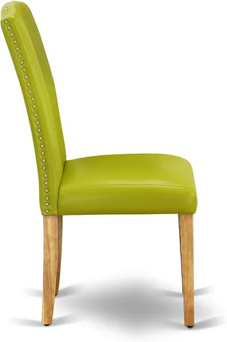 Miniatura 24 de East West Furniture DLEN3-BLK-69 - Juego de muebles de comedor de 3 piezas que contiene una mesa de comedor redonda con gotas y 2 sillas tapizadas