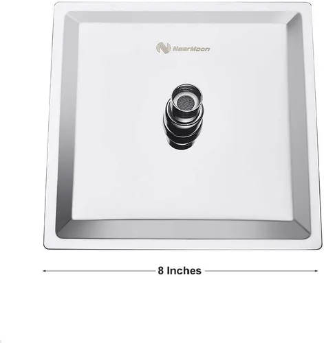Miniatura 5 de Cabezal de ducha de lluvia con brazo de extensión ajustable de 11 pulgadas, cabezal de ducha cuadrado grande de acero inoxidable de alto flujo
