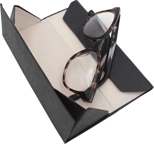Miniatura 106 de Real Sic Funda para lentes de sol para hombres y mujeres, soporte magnético plegable para lentes de sol, inspirado en el color sólido