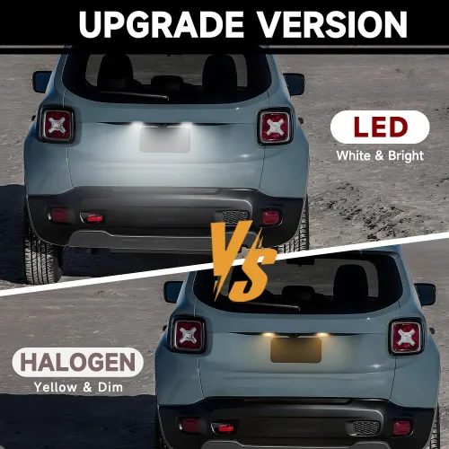 Miniatura 4 de nsautolighting Ensambles de luz LED para placa de matrícula para Jeep Renegade 2015 2016 2017 2018 2019 2020 2021, lámpara de etiqueta trasera