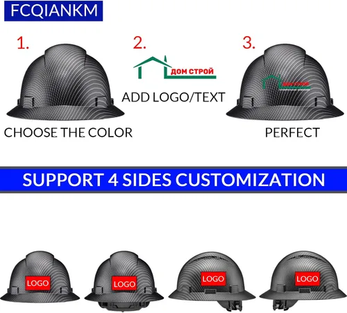Miniatura 3 de Casco duro personalizado con suspensión, Cascos duros ajustables de construcción con trinquete, Casco duro personalizable, Añade tu/logo/texto/foto