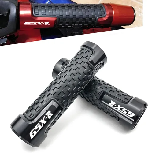 Miniatura 6 de Puños de motocicleta 78 pulgadas 0.866 in Universal antideslizante manillar Grips aluminio mango Grips para Suzuki GSXR 125 150 600 750 1000 (azul)