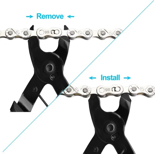 Miniatura 3 de Kit de herramientas de reparación de cadena de bicicleta con alicates de enlace, divisor de cadena y 6 pares de eslabones perdidos para cadenas