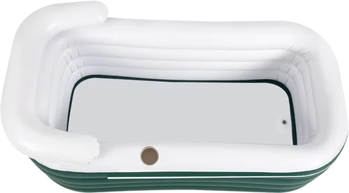 Miniatura 6 de Bañera inflable, bañera inflable plegable de 51 pulgadas para adultos, 220 libras, portátil, de pie, inflable, con bomba de aire eléctrica