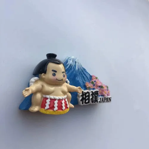 Miniatura 3 de Mount Fuji Sumo Japón imán 3D resina nevera imán recuerdo viaje ciudad colección