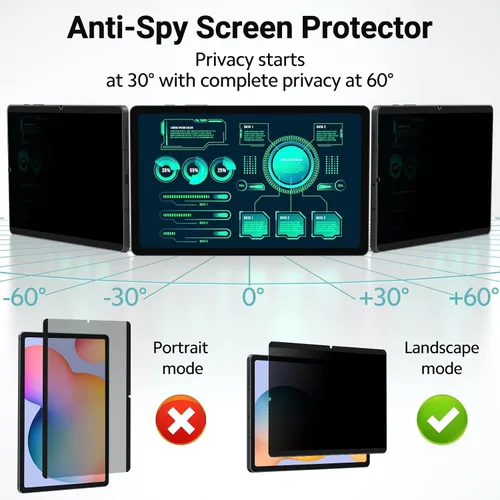 Miniatura 3 de PYS® Protector de pantalla magnético de privacidad para Samsung Galaxy Tab S9 Plus 2023/Tab S9 FE+ Plus/S7 FE 5G, S8 Plus, S7 Plus de 12.4 pulgadas