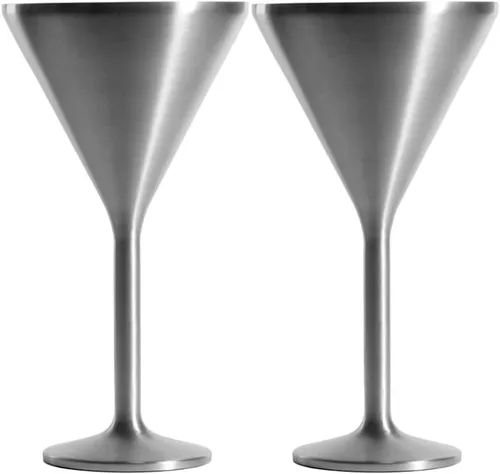 Miniatura 18 de NEWPORT Stemware Collection Premium Vacuum Insulated Stainless Steel Martini Glasses, Lightweight Margarita Glasses, Unbreakable & Stay Cold