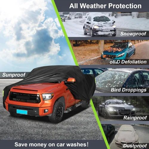 Miniatura 3 de Sailnovo Cubierta impermeable para automóvil para camioneta, para todo tipo de clima, 7 capas de alta resistencia, cubierta completa para automóvil