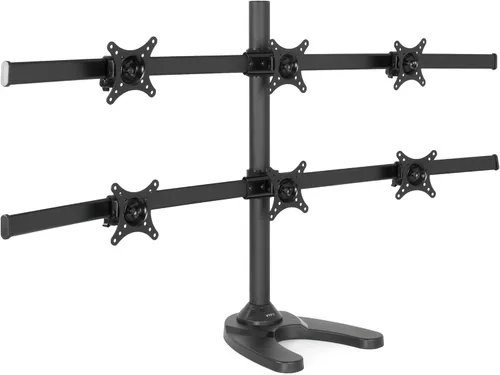 VIVO Monitor LCD hexagonal altura ajustable 6 pantalla soporte de montaje de escritorio para pantallas de hasta 27 pulgadas, STAND-V006F
