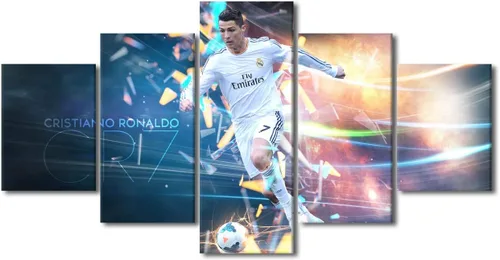 Miniatura 33 de TUMOVO Lienzo decorativo para pared, cuadro de Cristiano Ronaldo, cuadros de club de fútbol, impresiones en lienzo, póster de arte de pared, arte