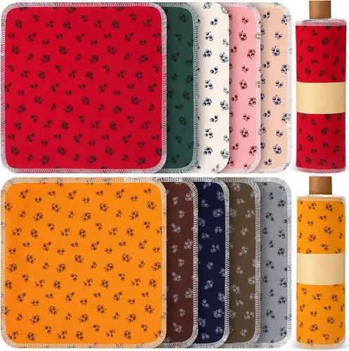 Miniatura 14 de Redbaker 50 piezas de toallas de papel reutilizables, paños de algodón reutilizables sin papel, toallas de papel absorbentes lavables para inodoro