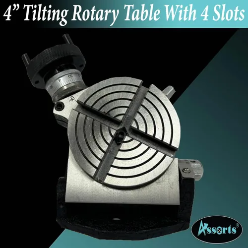 Miniatura 3 de Mesa giratoria inclinable de 4 "pulgadas (3.937 in) con 4 ranuras para fresadoras