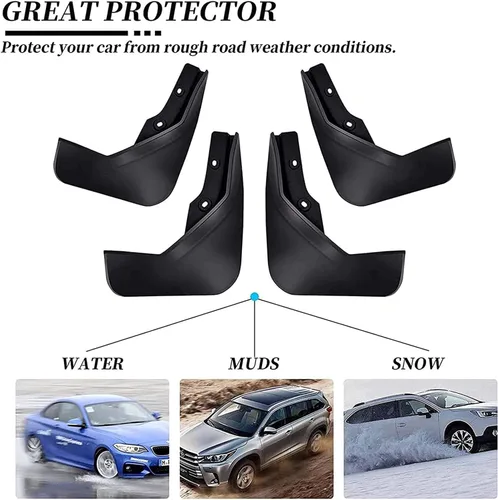 Miniatura 4 de Guardabarros de coche para Kia Picanto 2011-2018 Molded Personalizado Delantero y Trasero Guardabarros Guardabarros Kit de 4 Piezas Accesorios